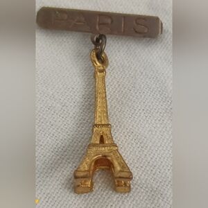 Gold Eiffel Tower Brooch